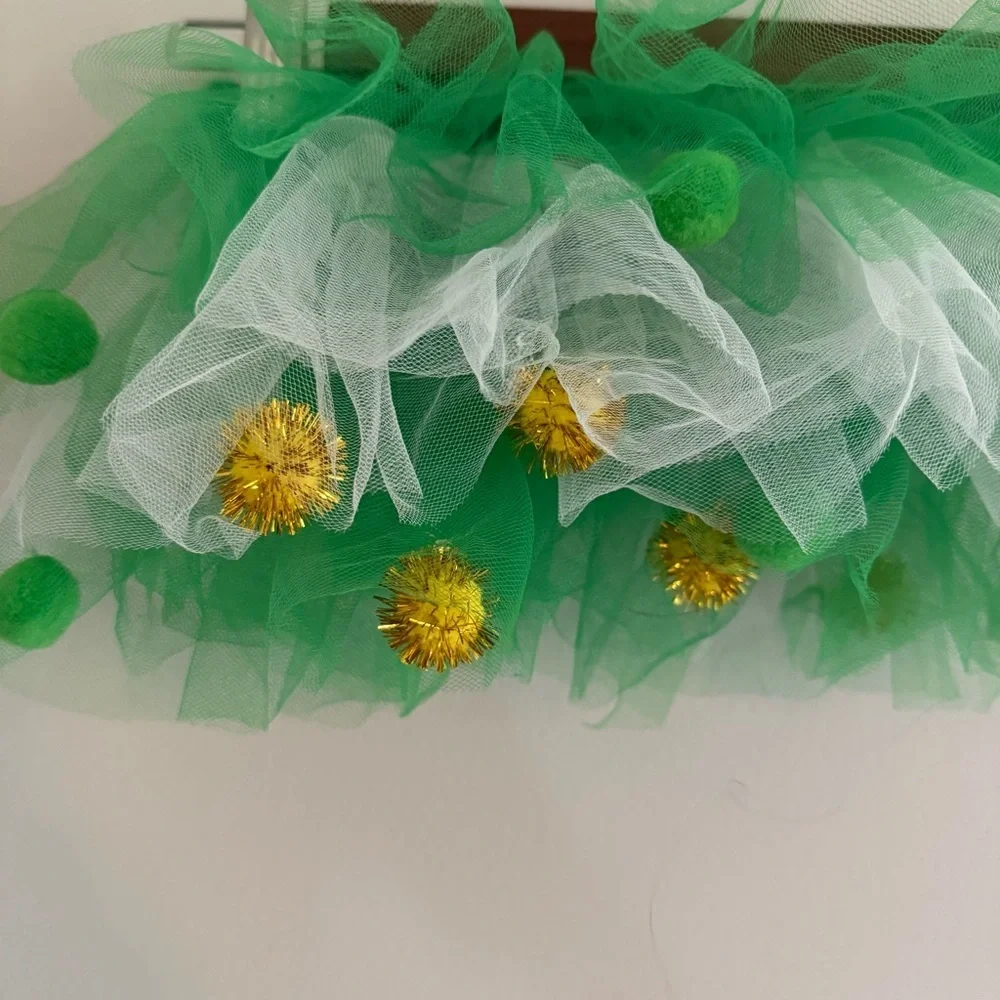 Claire's Green Tulle Skirt with Yellow Details